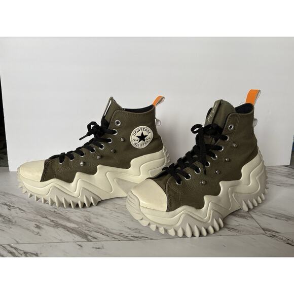 Converse Run Star Motion Hi Sneakers - 8.5M / 10W Olive Green Goblincore Utility - Picture 7 of 14
